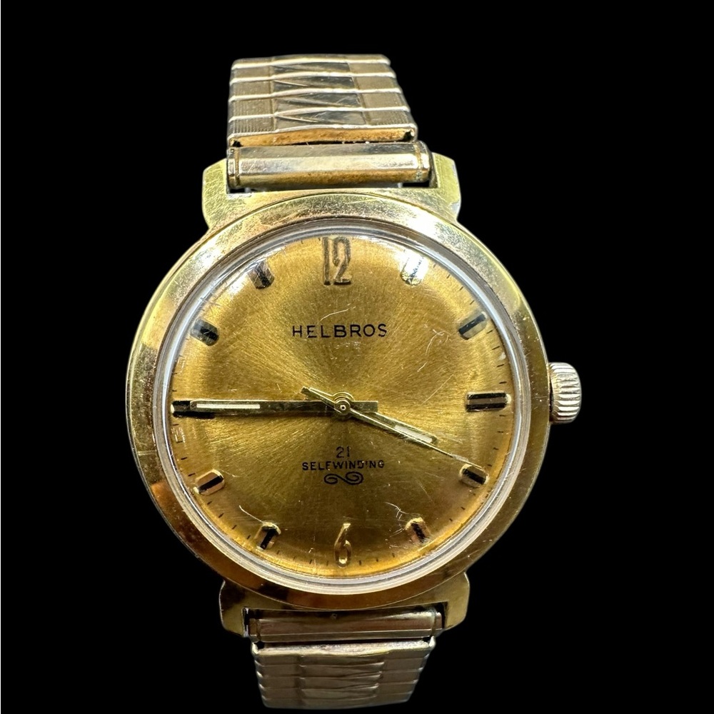 Vintage Helbros Gold Self-Winding Watch. 21 Jewels